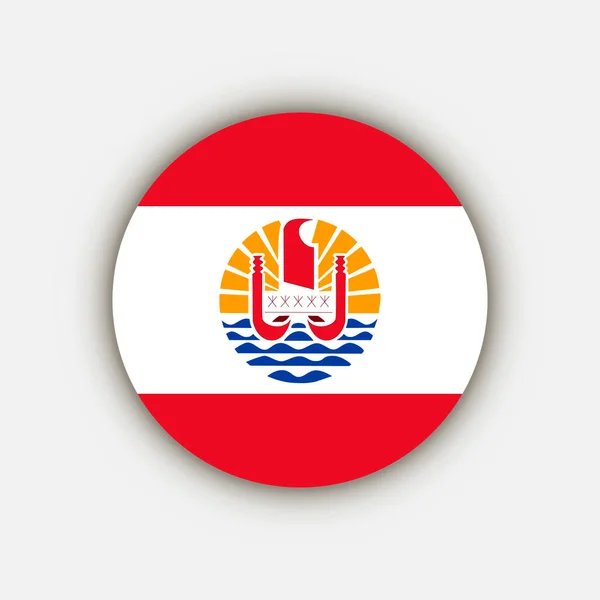 País Polinesia Francesa Bandera Polinesia Francesa Ilustración Vectorial — Vector de stock
