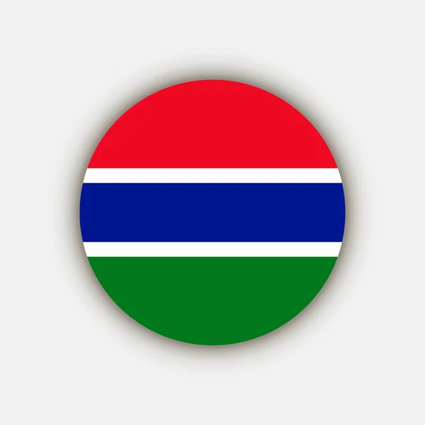 Land Gambia Gambia Vlag Vectorillustratie — Stockvector