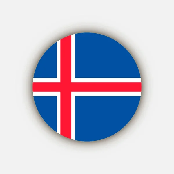 País Islandia Bandera Islandia Ilustración Vectorial — Vector de stock