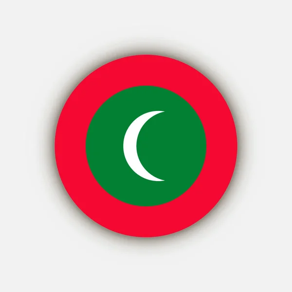 Деревенские Мальдивы Флаг Мальдив Векторная Иллюстрация — стоковый вектор