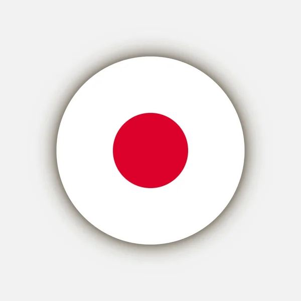 País Japón Bandera Japón Ilustración Vectorial — Vector de stock