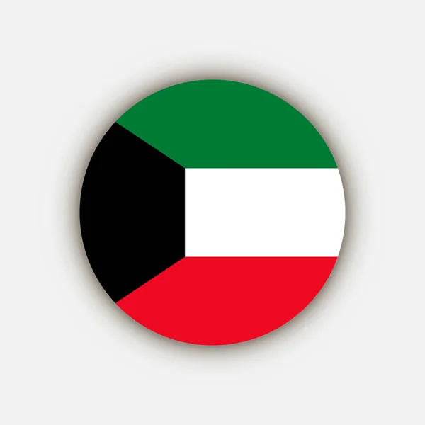 País Kuwait Bandeira Kuwait Ilustração Vetorial — Vetor de Stock