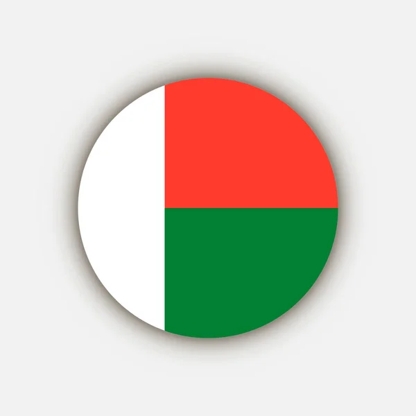 Деревенский Мадагаскар Флаг Мадагаскара Векторная Иллюстрация — стоковый вектор