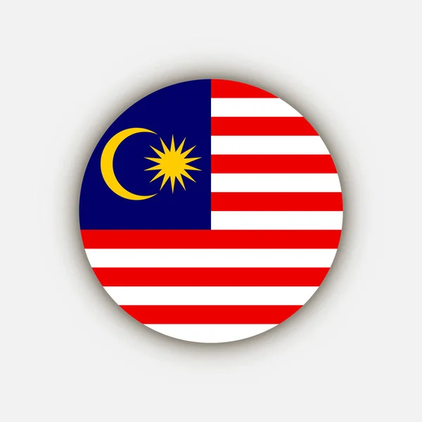 País Malásia Bandeira Malásia Ilustração Vetorial —  Vetores de Stock