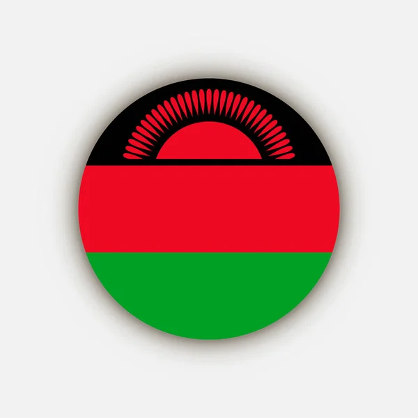 Země Malawi Malawská Vlajka Vektorová Ilustrace — Stockový vektor