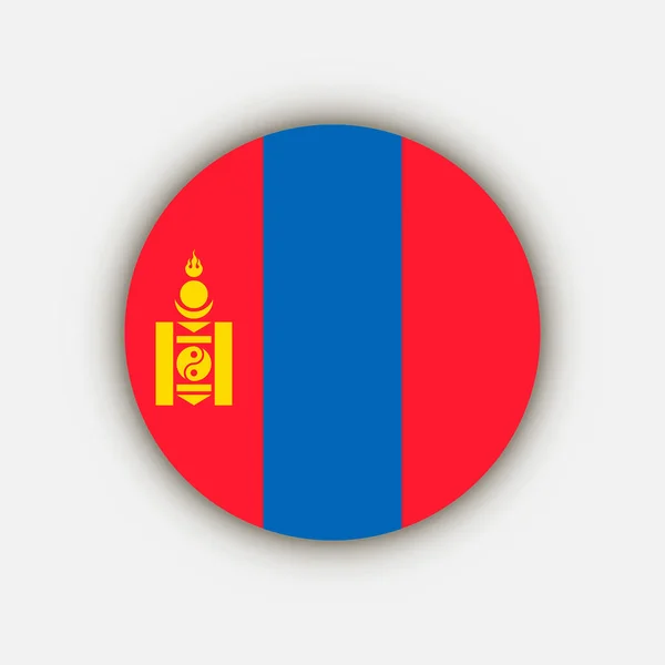 Land Mongolei Flagge Der Mongolei Vektorillustration — Stockvektor