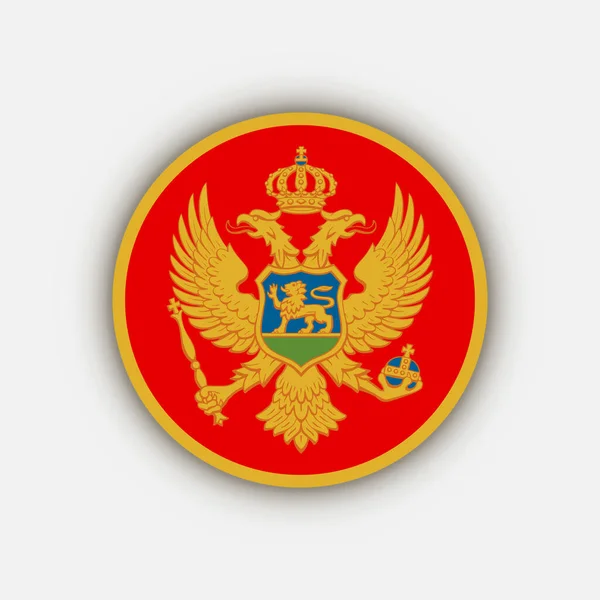 Land Montenegro Montenegro Flagge Vektorillustration — Stockvektor