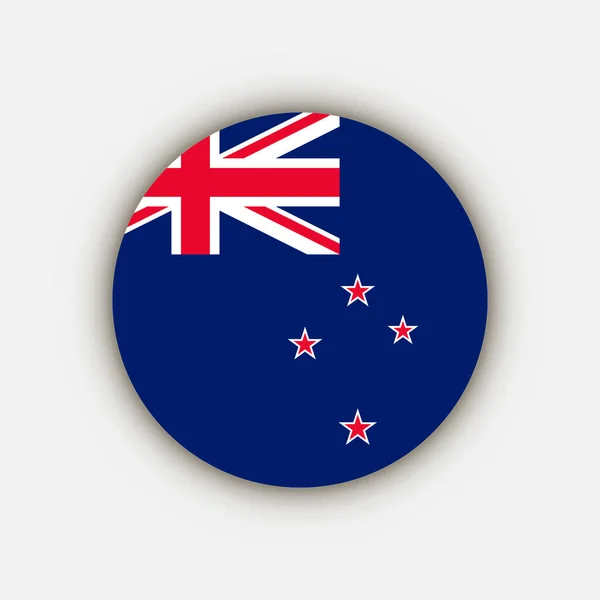 Land Nya Zeeland Nya Zeelands Flagga Vektorillustration — Stock vektor