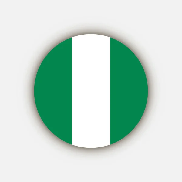 País Nigéria Bandeira Nigéria Ilustração Vetorial — Vetor de Stock