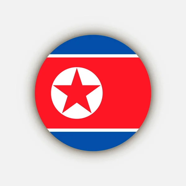 Land Nordkorea Nordkoreas Flagga Vektorillustration — Stock vektor