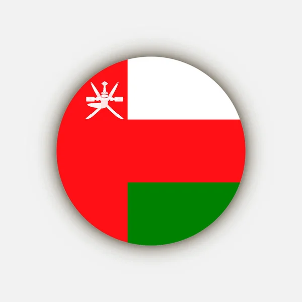 Country Oman Bandiera Dell Oman Illustrazione Vettoriale — Vettoriale Stock
