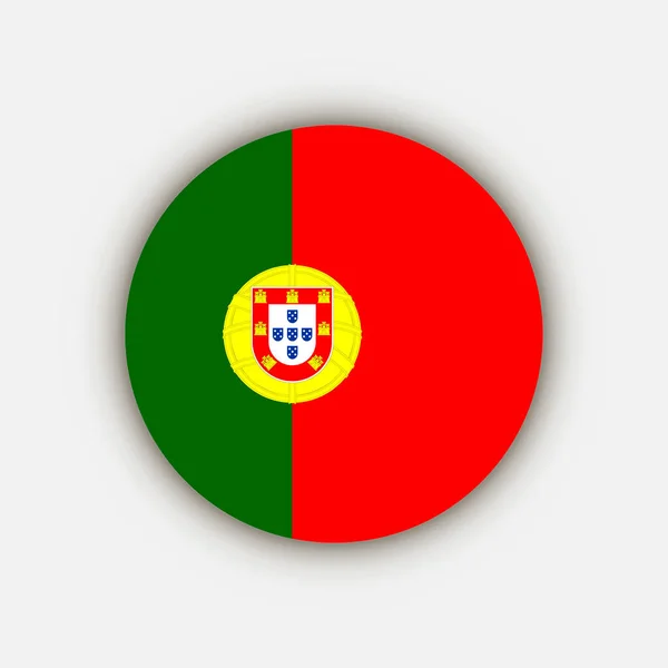 Kraj Portugalia Flaga Portugalii Ilustracja Wektora — Wektor stockowy