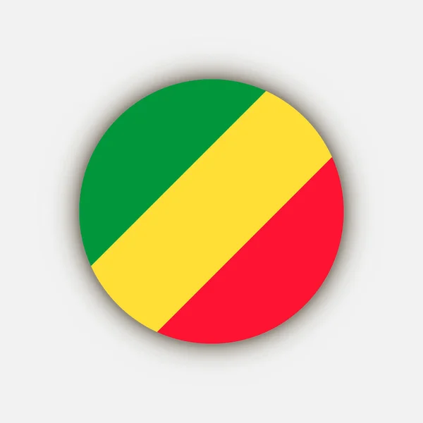 Kraj Republika Konga Flaga Republiki Konga Ilustracja Wektora — Wektor stockowy
