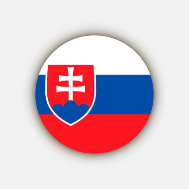 Slovakya ülkesi. Slovakya bayrağı. Vektör illüstrasyonu.