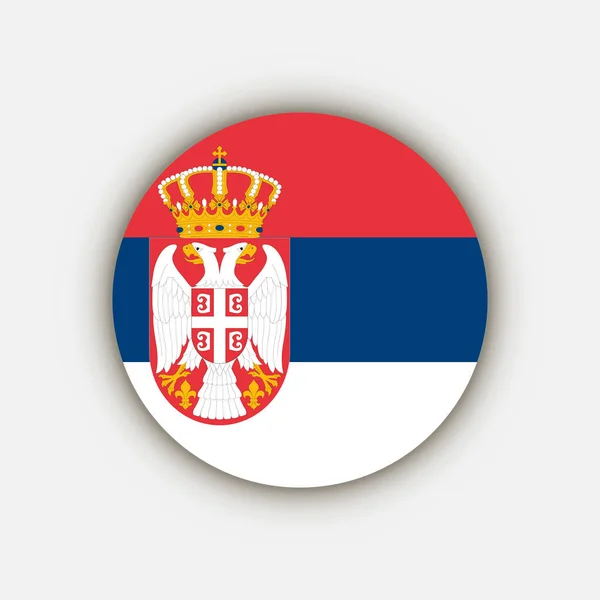 Pays Serbie Drapeau Serbie Illustration Vectorielle — Image vectorielle