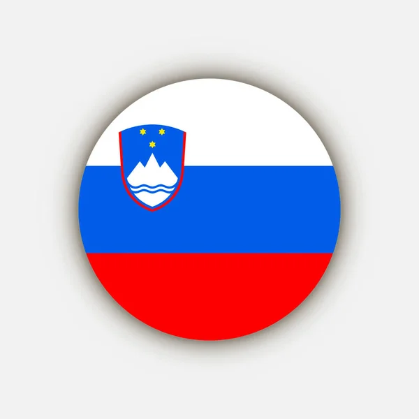 スロベニア国 スロベニアの国旗 ベクターイラスト — ストックベクタ