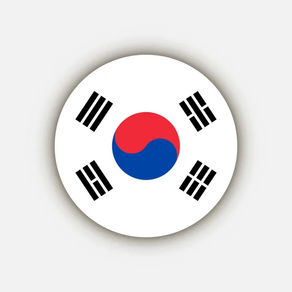 Land Südkorea Südkoreanische Flagge Vektorillustration — Stockvektor