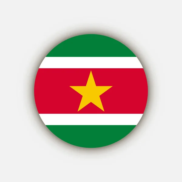 País Suriname Bandeira Suriname Ilustração Vetorial — Vetor de Stock