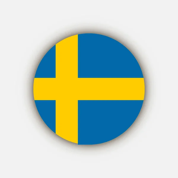País Suécia Bandeira Suécia Ilustração Vetorial —  Vetores de Stock