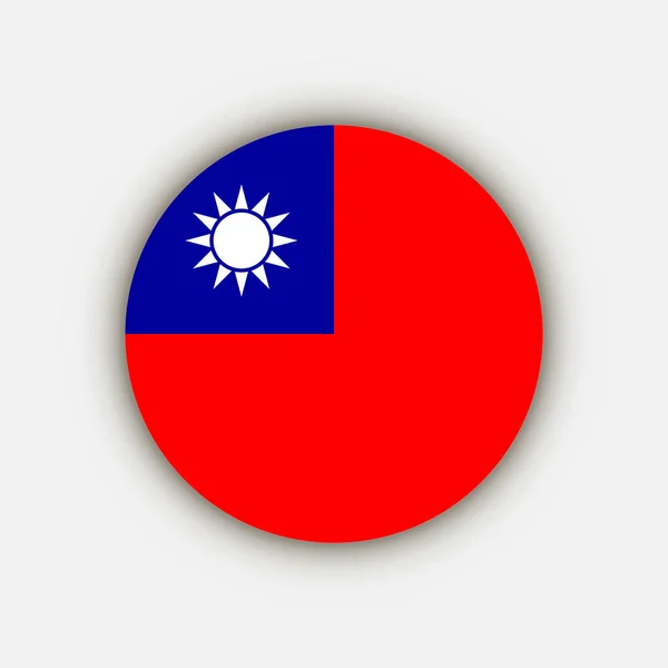 Χώρα Ταϊβάν Σημαία Ταϊβάν Εικονογράφηση Διανύσματος — Διανυσματικό Αρχείο