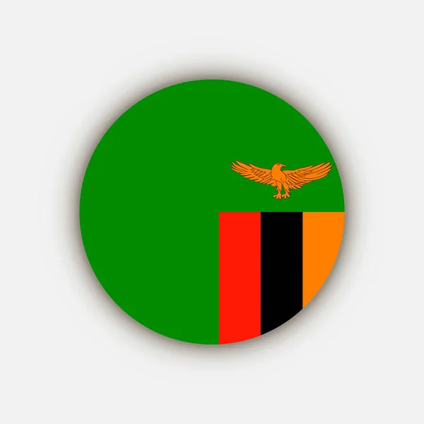 Χώρα Ζάμπια Σημαία Ζάμπια Εικονογράφηση Διανύσματος — Διανυσματικό Αρχείο