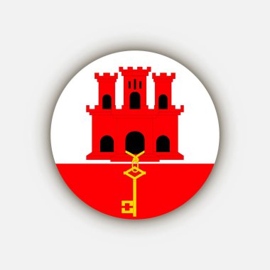 Cebelitarık. Cebelitarık bayrağı. Vektör illüstrasyonu.