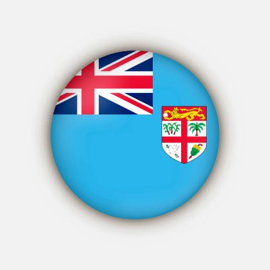 Kır Fiji. Fiji bayrağı. Vektör illüstrasyonu.