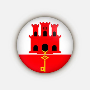 Cebelitarık. Cebelitarık bayrağı. Vektör illüstrasyonu.