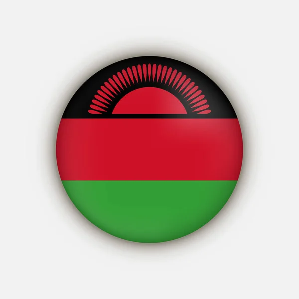Kraj Malawi Flaga Malawi Ilustracja Wektora — Wektor stockowy