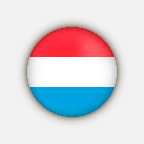 Pays Luxembourg Drapeau Luxembourg Illustration Vectorielle — Image vectorielle