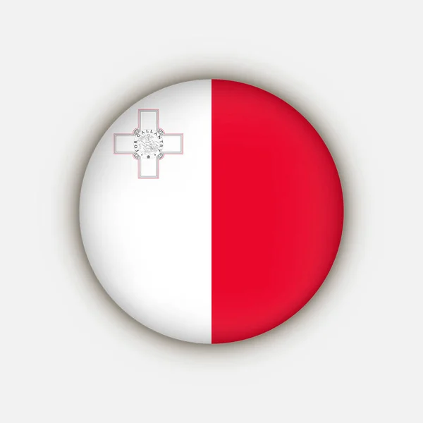 País Malta Bandera Malta Ilustración Vectorial — Vector de stock