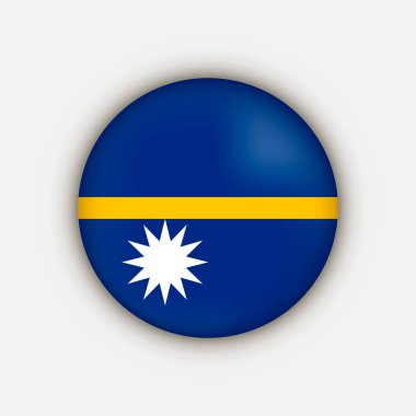 Taşralı Nauru. Nauru bayrağı. Vektör illüstrasyonu.
