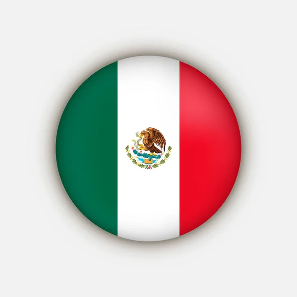 Країна Мексика Прапор Мексики Приклад Вектора — стоковий вектор