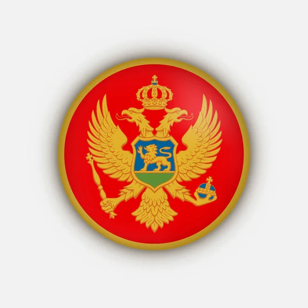 País Montenegro Bandeira Montenegro Ilustração Vetorial —  Vetores de Stock