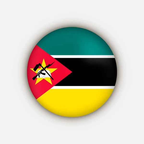 Страна Мозамбик Флаг Мозамбика Векторная Иллюстрация — стоковый вектор