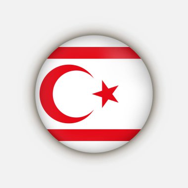 Kuzey Kıbrıs. Kuzey Kıbrıs bayrağı. Vektör illüstrasyonu.