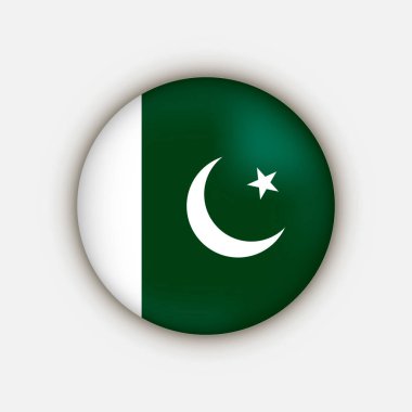 Ülke Pakistan. Pakistan bayrağı. Vektör illüstrasyonu.