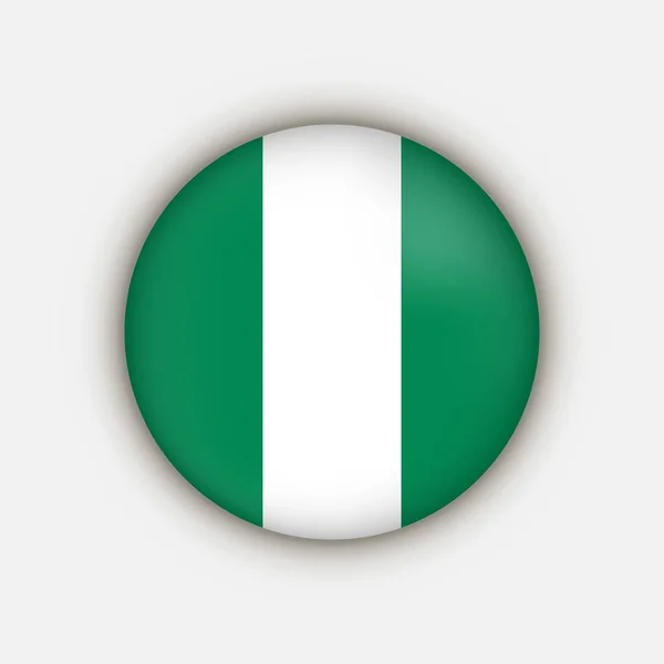 Kraj Nigeria Flaga Nigerii Ilustracja Wektora — Wektor stockowy