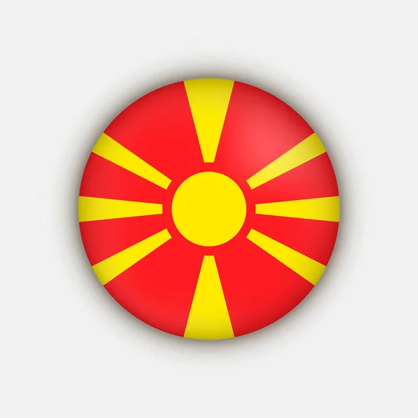 País Macedonia Del Norte Bandera Macedonia Del Norte Ilustración Vectorial — Vector de stock