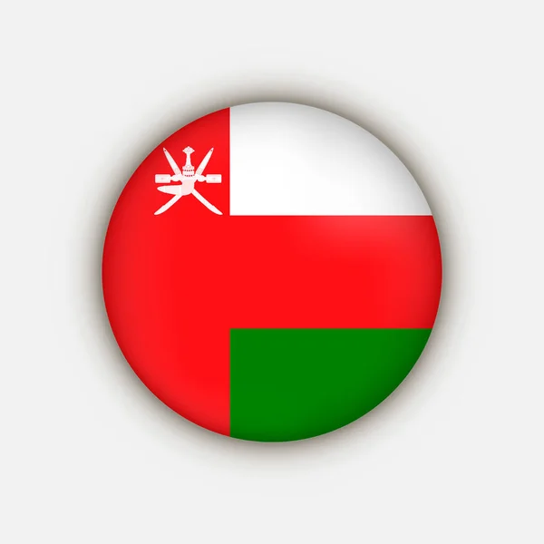Country Oman Ománská Vlajka Vektorová Ilustrace — Stockový vektor
