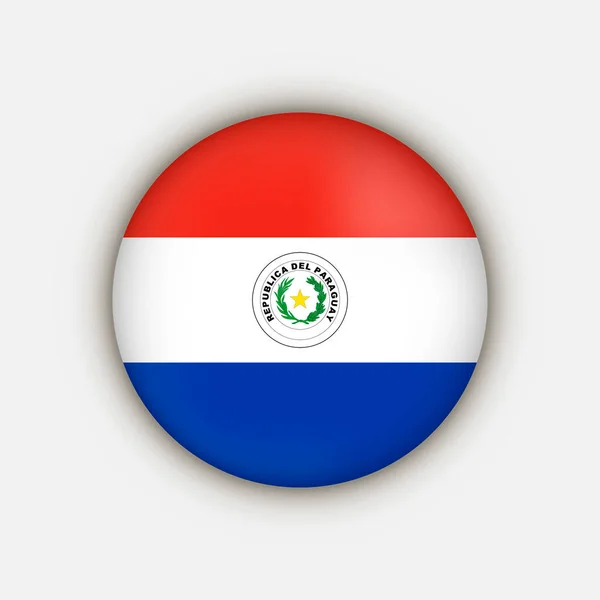 Wiejski Paragwaj Flaga Paragwaju Ilustracja Wektora — Wektor stockowy