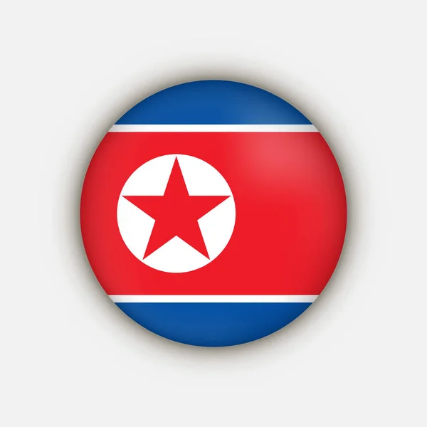 Land Nordkorea Nordkoreas Flagga Vektorillustration — Stock vektor