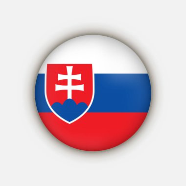 Slovakya ülkesi. Slovakya bayrağı. Vektör illüstrasyonu.