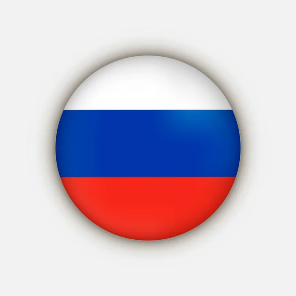 País Rusia Bandera Rusia Ilustración Vectorial — Vector de stock