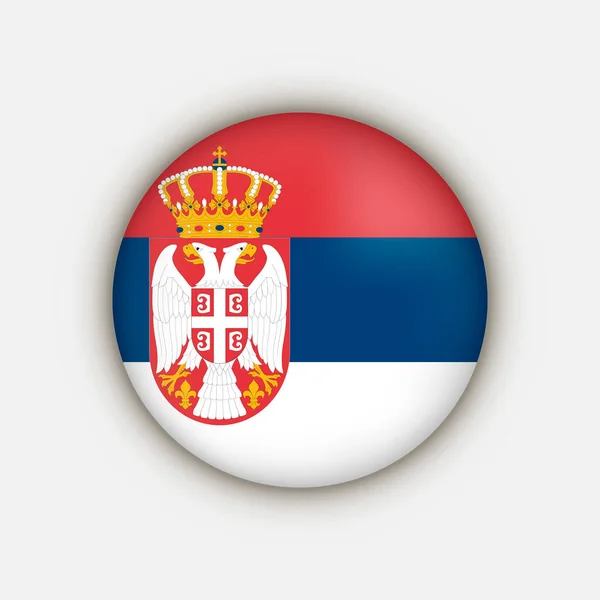País Sérvia Bandeira Sérvia Ilustração Vetorial —  Vetores de Stock