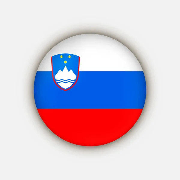 Land Slovenien Slovenien Flagga Vektorillustration — Stock vektor