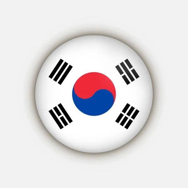Land Sydkorea Sydkoreas Flagga Vektorillustration — Stock vektor