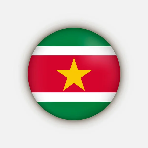 País Surinam Bandera Surinam Ilustración Vectorial — Archivo Imágenes Vectoriales