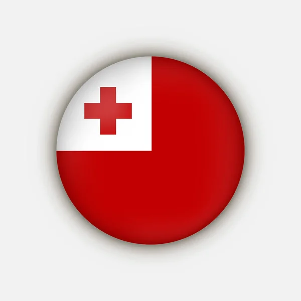 Kraj Tonga Flaga Tonga Ilustracja Wektora — Wektor stockowy