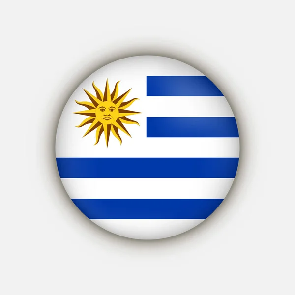 País Uruguay Bandera Uruguay Ilustración Vectorial — Vector de stock